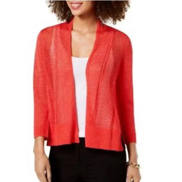 Forever 21 orange wool blend cardigan size Medium - Picture 1 of 6